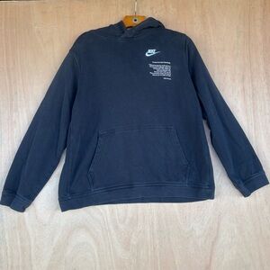 Nike Men's Charcoal Hoodie with Text Detail